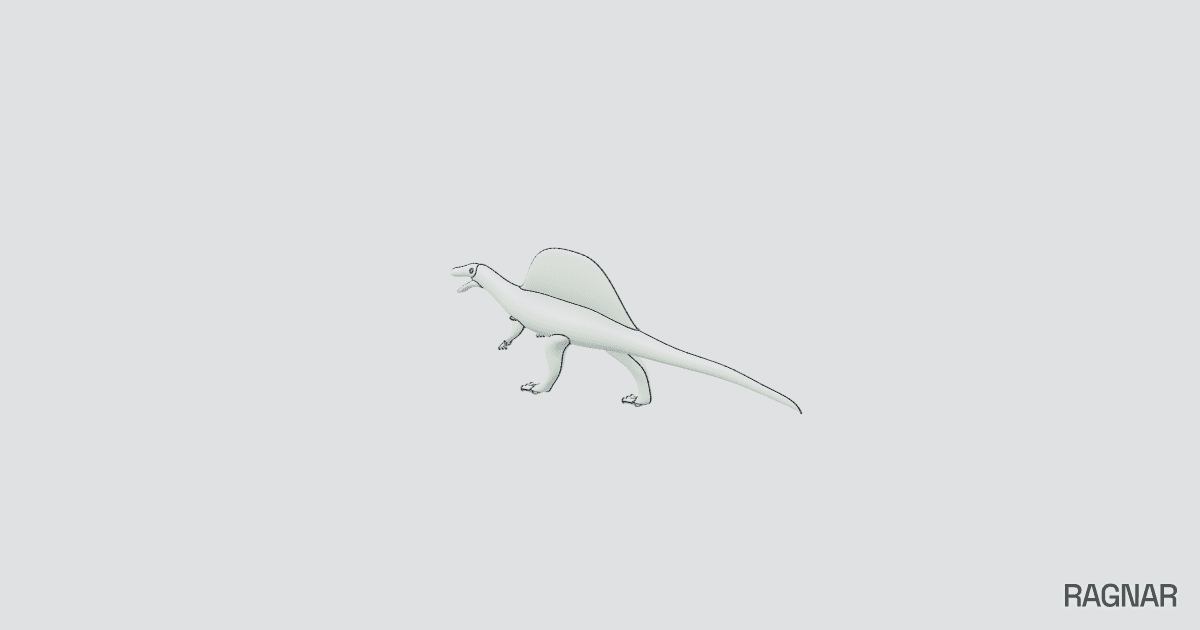 Spinosaurus dinosaur model
