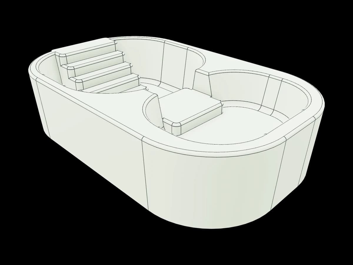 Pebble Dual Pet Basin