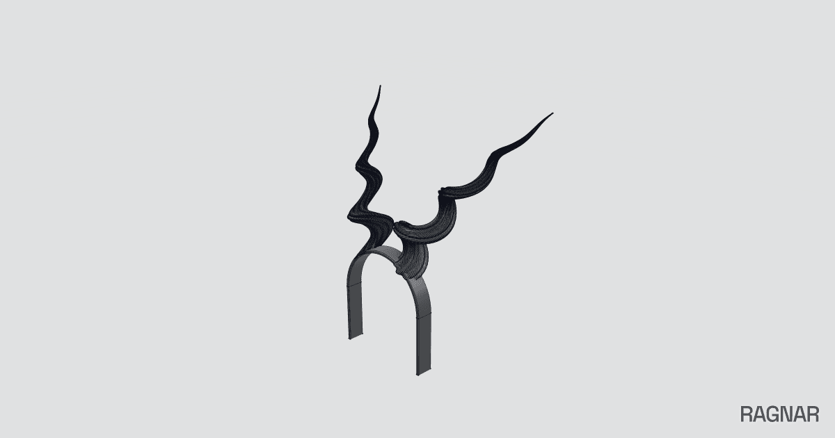 Twisted horn headband