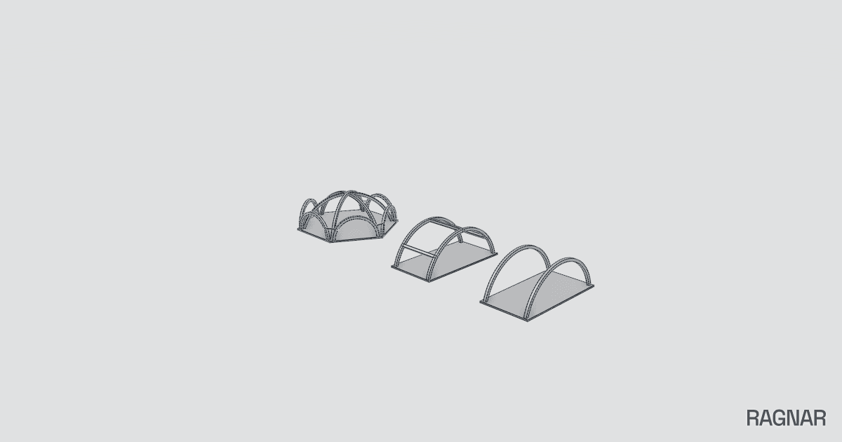 Spaced arch model