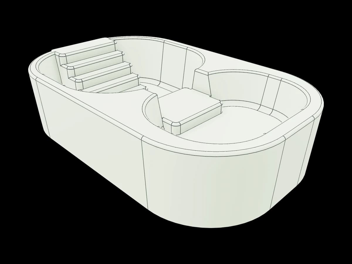 Pebble Dual Pet Basin