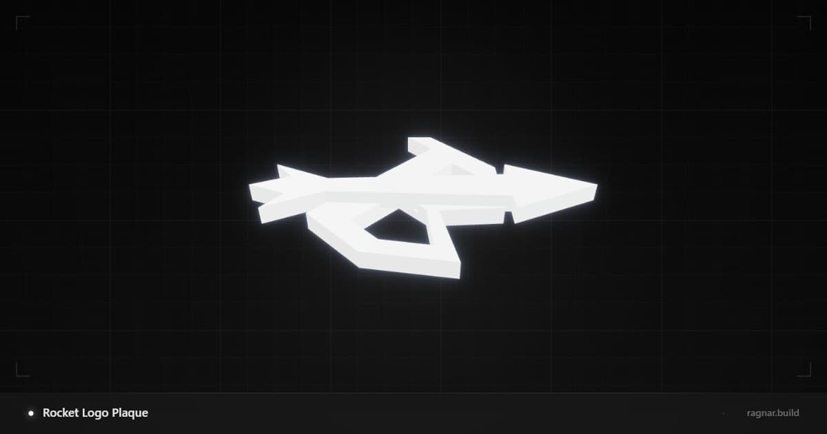Rocket Logo Plaque