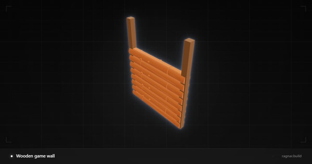 Wooden game wall
