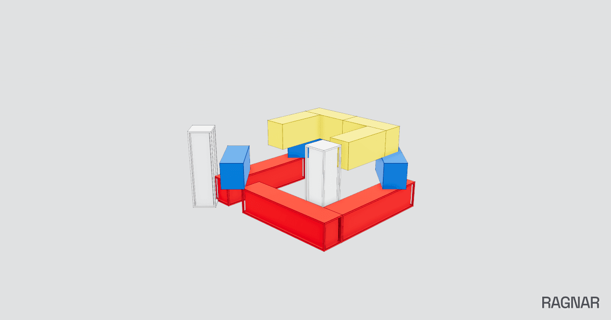 Stacked container structure