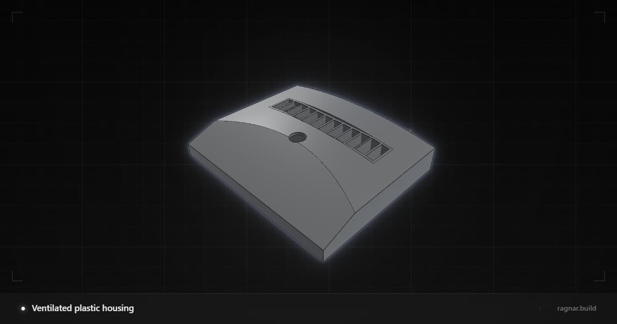 Ventilated plastic housing