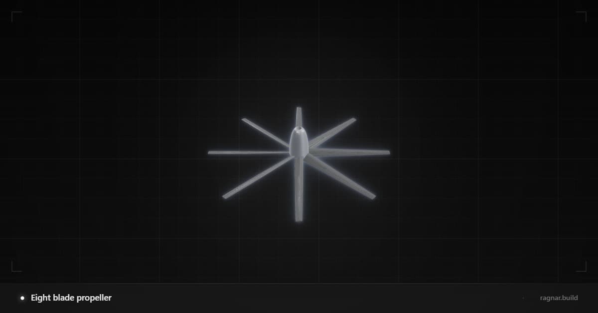 Eight blade propeller