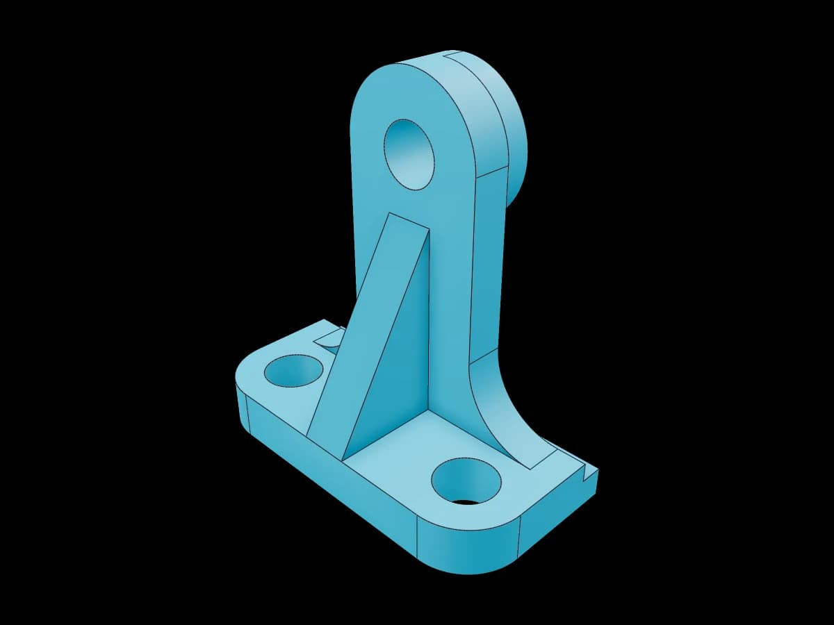 Ribbed Mounting Bracket