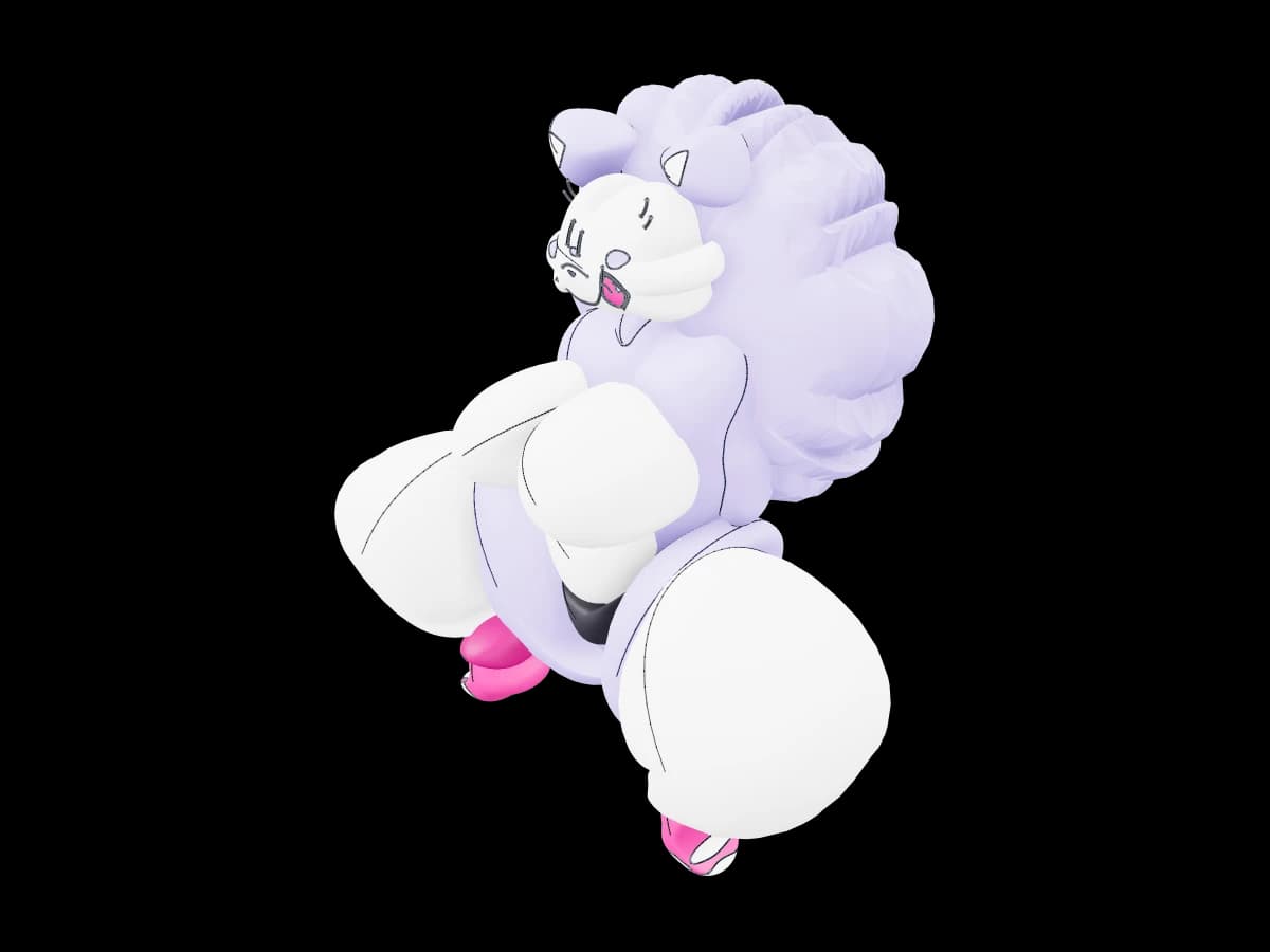Lavender Cartoon Character Figurine