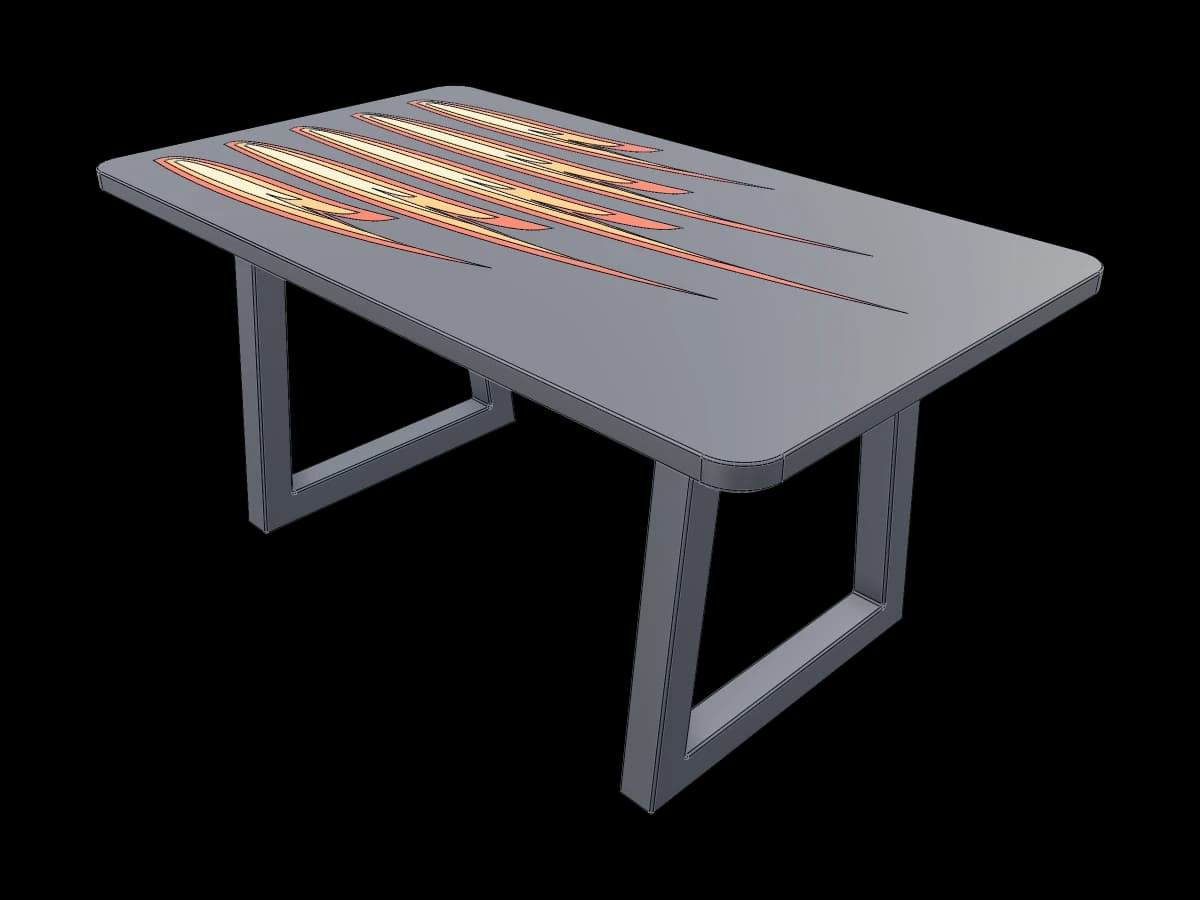 Fire Themed Table