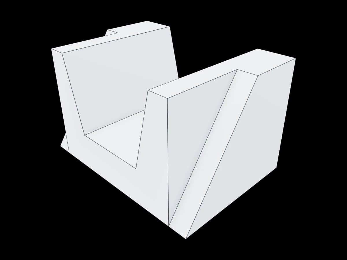 Ribbed U-Channel Block