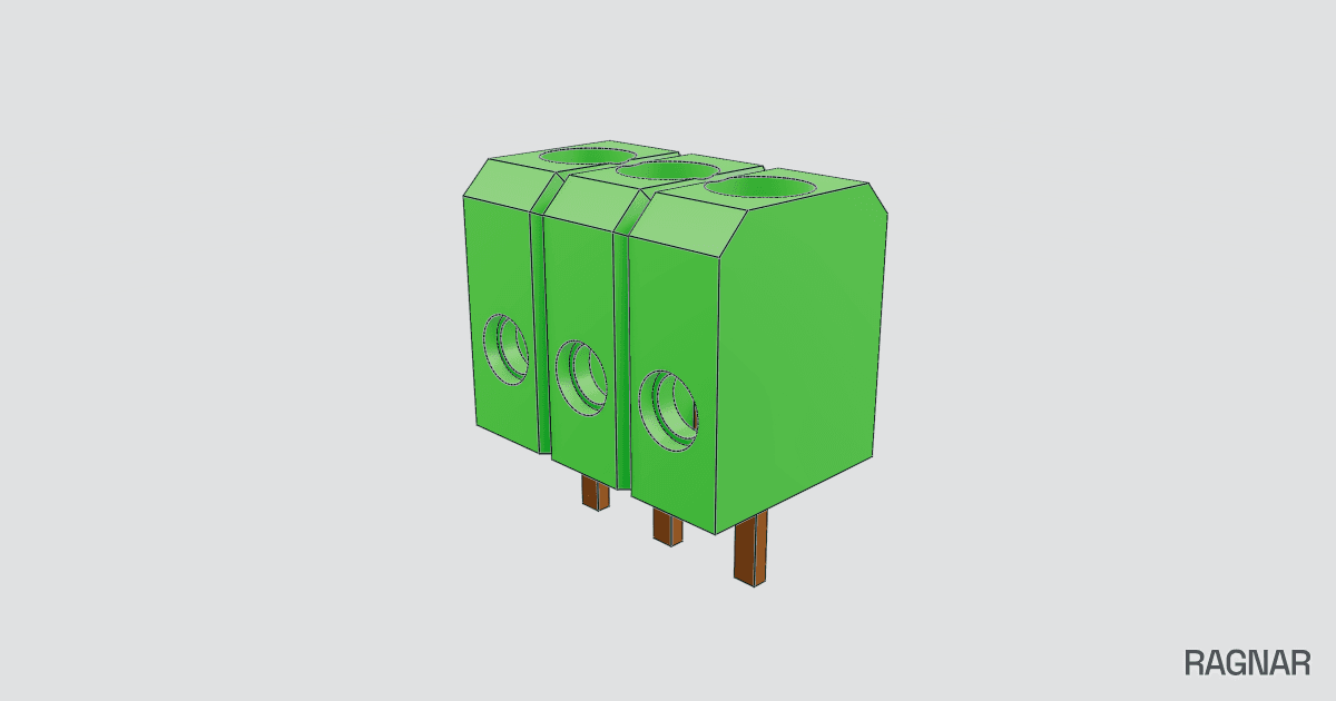 Three-pole Connector Model