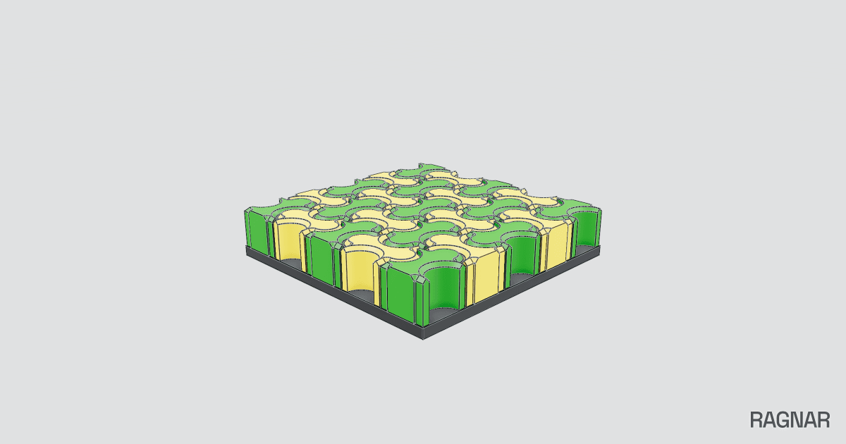 Bio-inspired square panel
