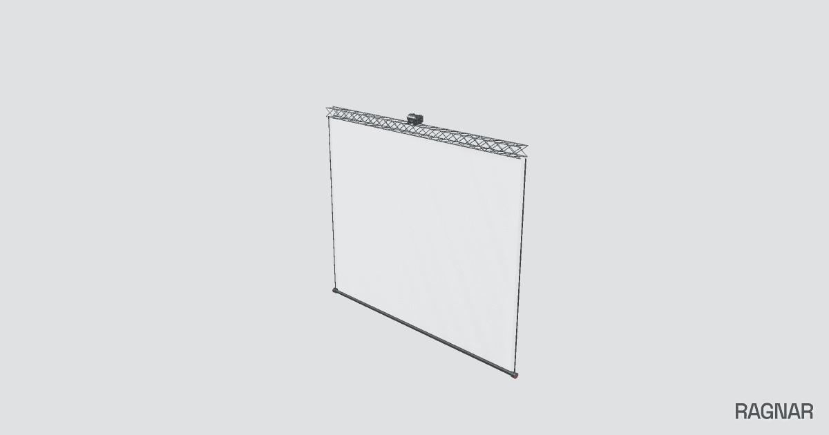 Motorized projection screen
