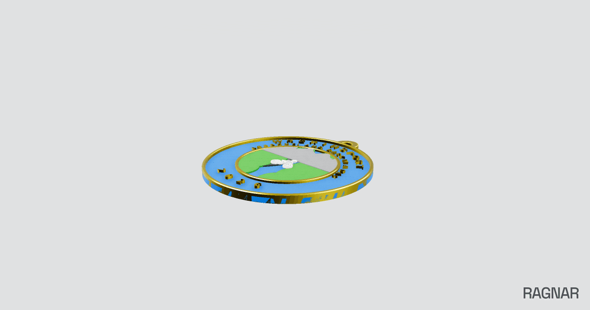 Multi-color medal