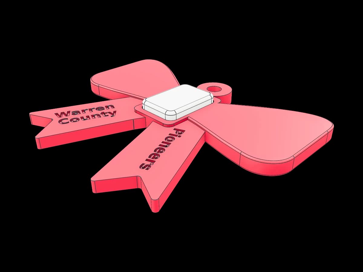 Cheerleader Bow Keychain