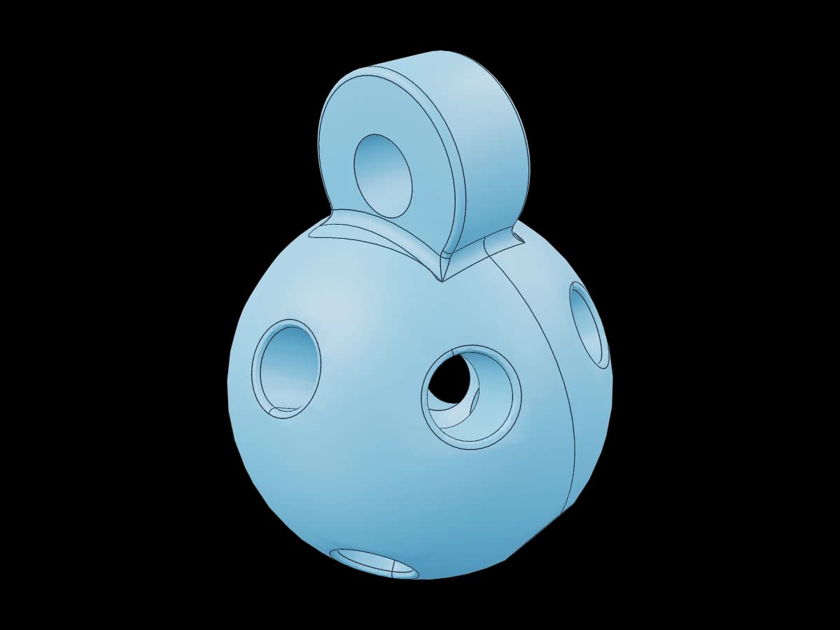 Spherical Keychain Bead