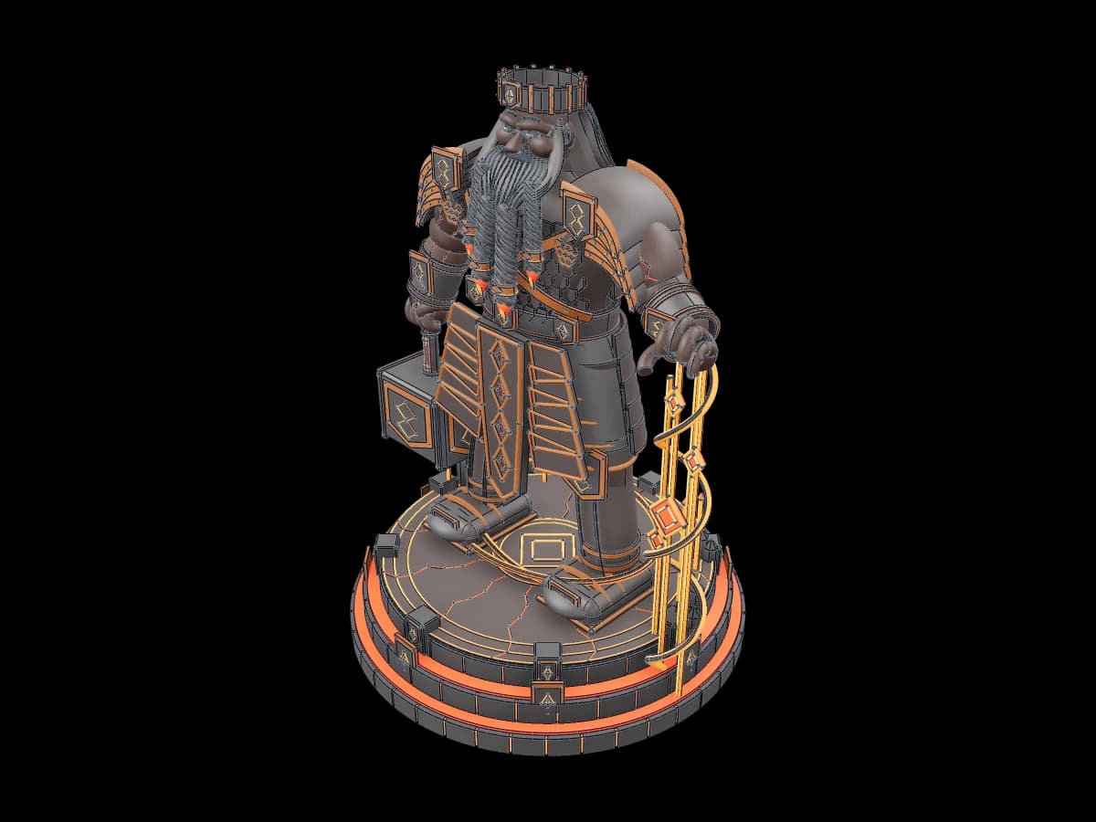 Fire King Display Sculpture