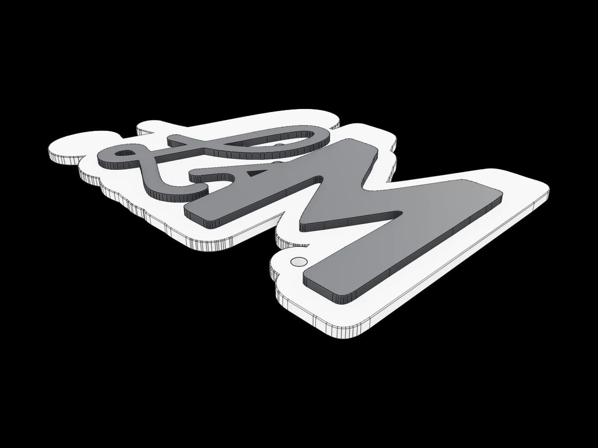 Lettering Logo Keychain