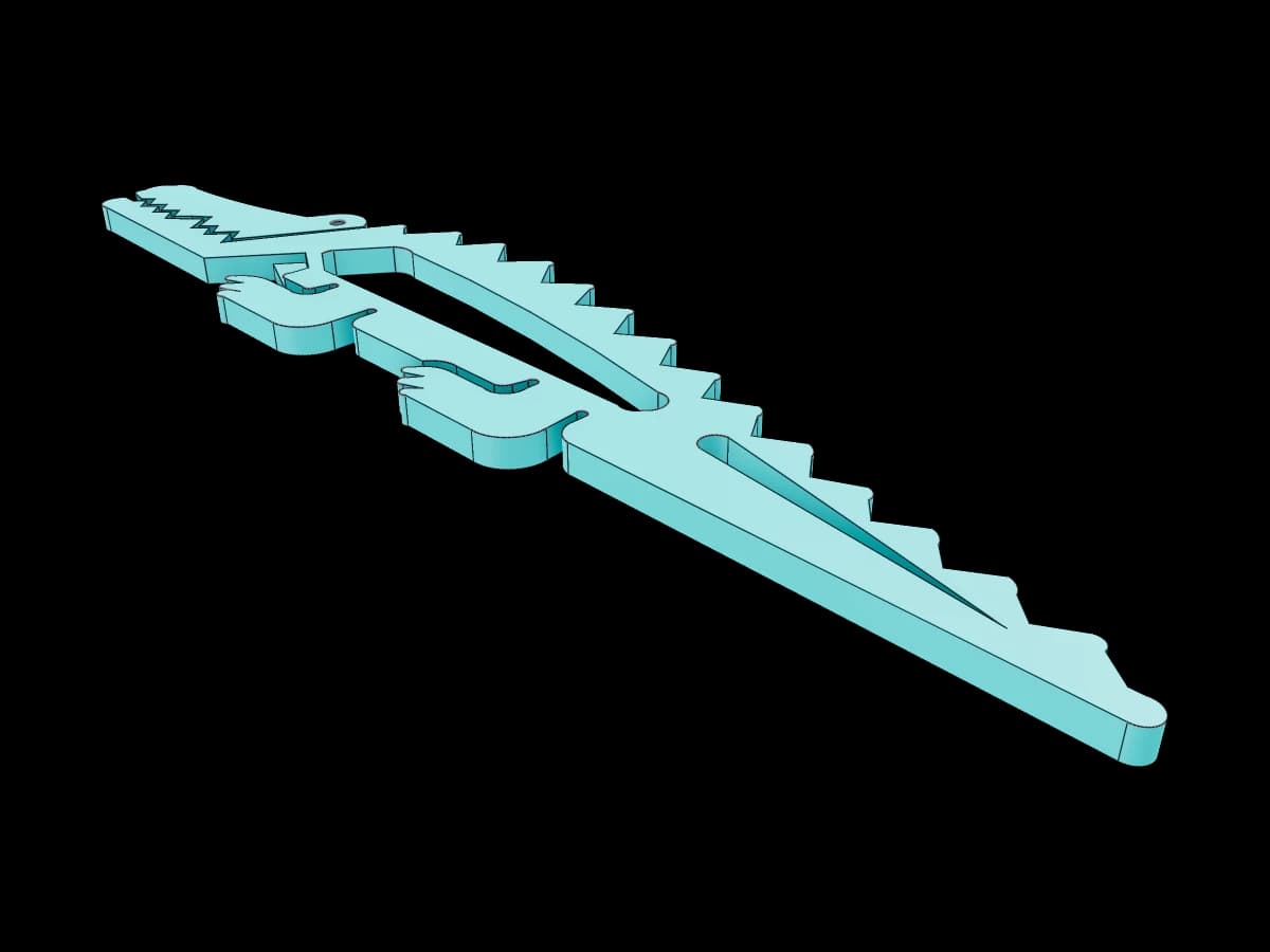 Stylized Crocodile Bag Clip