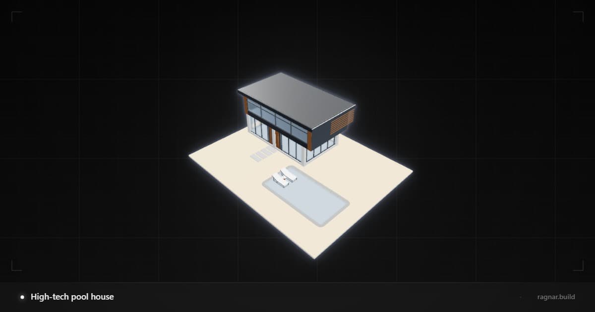 High-tech pool house