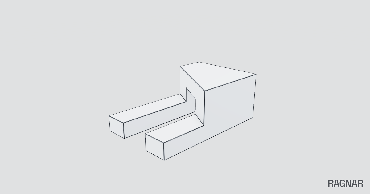 Sloped Forked Block | Ragnar Gallery