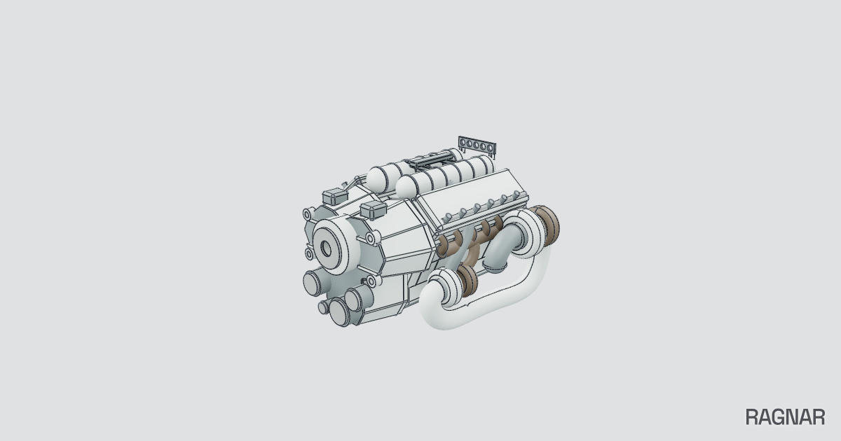 Red A03 V12 Engine | Ragnar Gallery